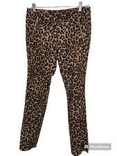 ZARA BASIC Leopard Cheetah Animal Print Pants Trousers Size M Medium