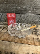 Vintage Glass Tulip Ashtray 