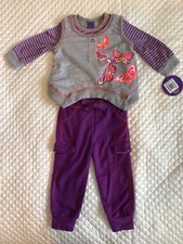 42 Ok Grey Purple multi 2PC Jacket Sweater cargo Pant French terry 18MO