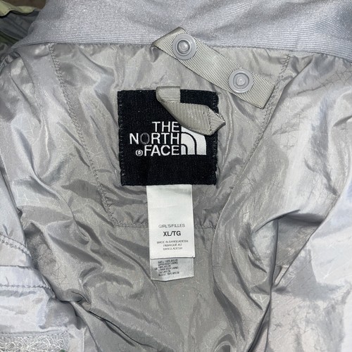 THE NORTH FACE Girls' Hyvent Green/Cream Ski Jacket Coat Size XL - Picture 9 of 10