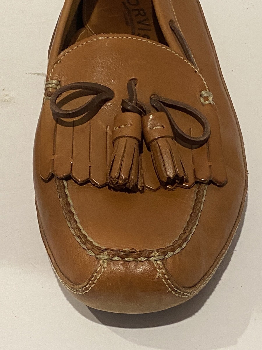 ORVIS Leather Kiltie Tassel Loafers Driving Shoes Men display picture 1