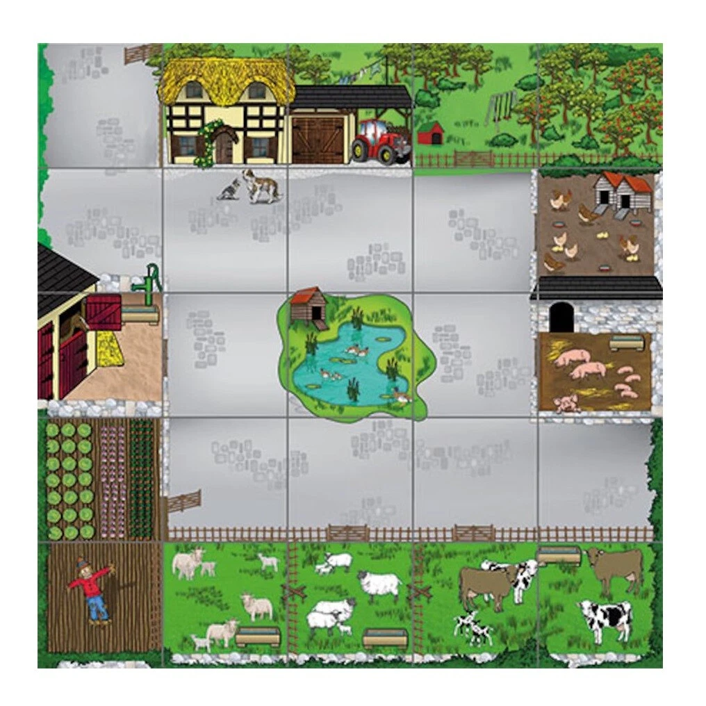 TTS Bee-Bot Farmyard Mat Kids Education Robots Programmable Robot Toys, 3 years+