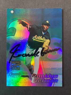 2002 BOWMAN'S BEST FRANKLIN GERMAN ROOKIE RC AUTOGRAPHED CARD #111 - W120923B