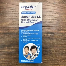 Equate Super Lice Kit Pesticide Free Lice and Eggs Treatment Spray 4.05 fl oz