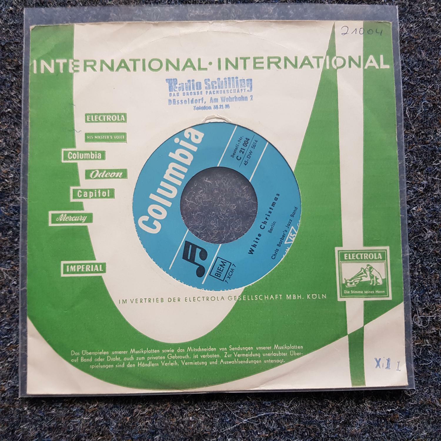 7"" Single Vinyl Chris Barber's Jazz Band - White Christmas