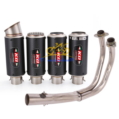 For Kawasaki Vulcan S650 Motorcycle Complete System Exhaust Pipe Carbon Mufflers
