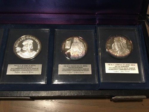 Britannia Commemorative Society 999 Silver Medals, Set of 6, Worth a Look! - Picture 7 of 19