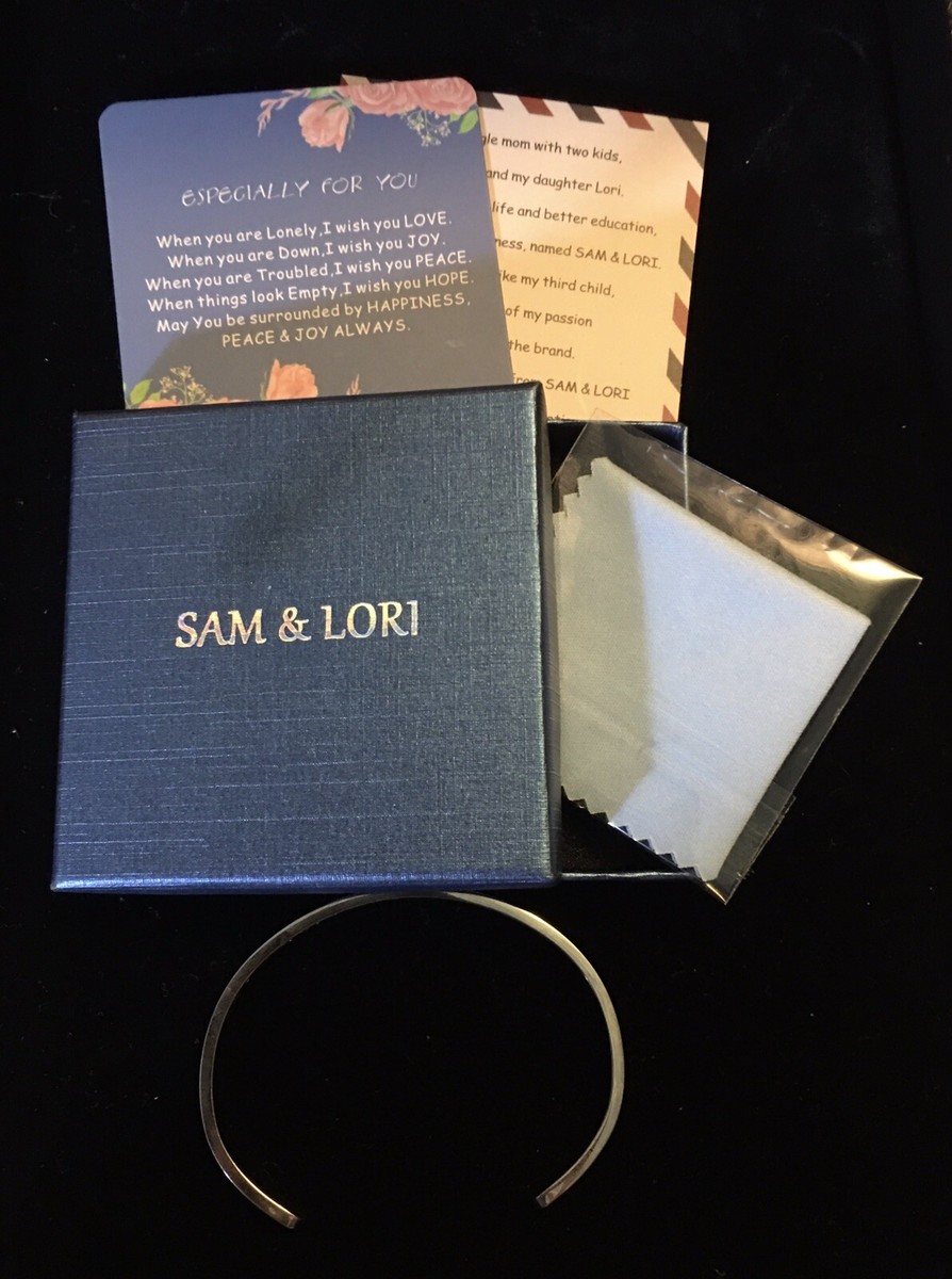 Sam Lori Inspirational Cuff Bracelet Stainless Steel Sisters By