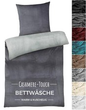 Bettwäsche Winter 135x200 Cashmere-Touch Teddy Fleece Plüsch Flausch Kuschelig