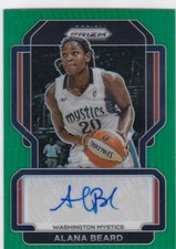 2022 Panini Prizm WNBA Signatures Green Prizm Alana Beard #SG-ABD Auto