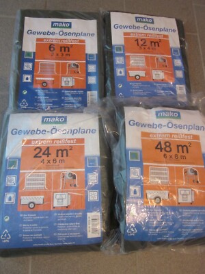 (0,60 /qm) mako Gewebe-Ösenplane / ca. 90g/qm / Markenqualität 2x3 3x4 4x6 6x8