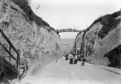 The Gap, Margate, Kent, 1890-1910. A view looking down towards the- Old Photo