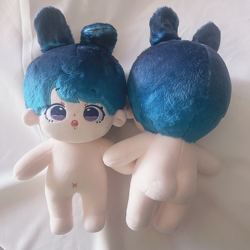 New KPOP Bangtan Boy Blue Hair JUNGKOOK Plush Doll Toy Original