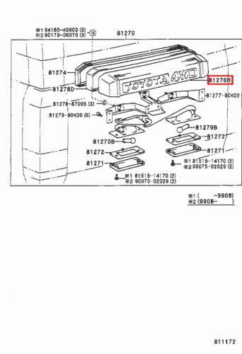 Genuine LandCruiser 75 Series Troopy Number License Plate Light Lamp Cover - Picture 4 of 13