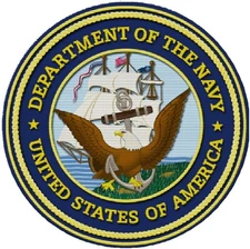 United States Navy Military Logo Drink Coasters Polyester Top Rubber Bottom Set4