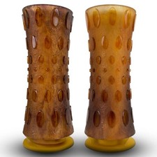 Daum France, Limited Edition Crystal Lamp Set, Numbered and Signed with Letter o