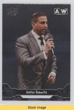 2023 AEW All Elite Wrestling Crew Silver Foil Justin Roberts #87 READ 1d0j