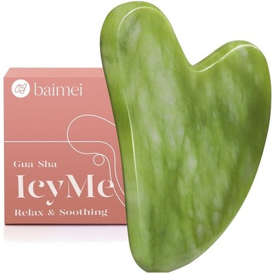 Gua Sha Stein für Gesicht & Körper, Natürlicher Jade Gua Sha ，Face Massager f...