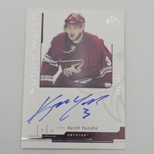 2006-07 SP Authentic Future Watch Auto /999 Keith Yandle #195 Rookie Auto RC