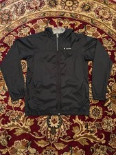 Columbia Boys' Lightweight Rain Jacket Black and Gray, Size 18/20 XL