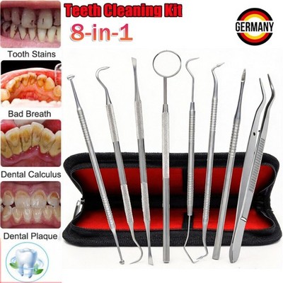8 Stück Dental Set Zahnarzt Werkzeuge Zahnarztbesteck Zahnsonde Zahnpflege sonde