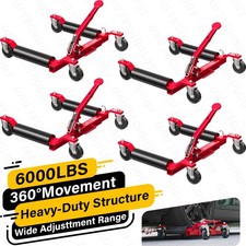 4 Pcs 6000lb Car Dolly Wheel Tire Dolly Heavy Duty Skate Auto Repair Dolly