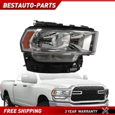 For Ram 2500 3500 2019-2023 2024 Halogen Chrome Headlight Headlamp RH Right Side