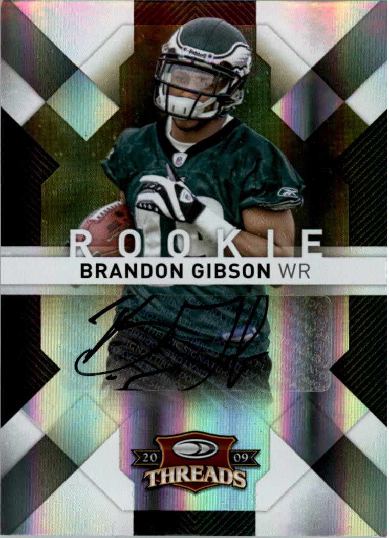 2009 Donruss Threads #112 Brandon Gibson RC Auto /199 - FB