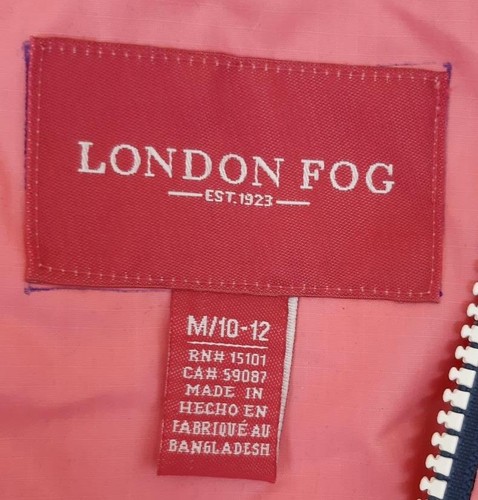 London Fog Girls Color Block Windbreaker In Pink 24 L122A08 **Choose Size** - Picture 3 of 14