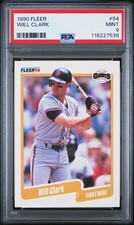 1990 FLEER #54 WILL CLARK PSA 9