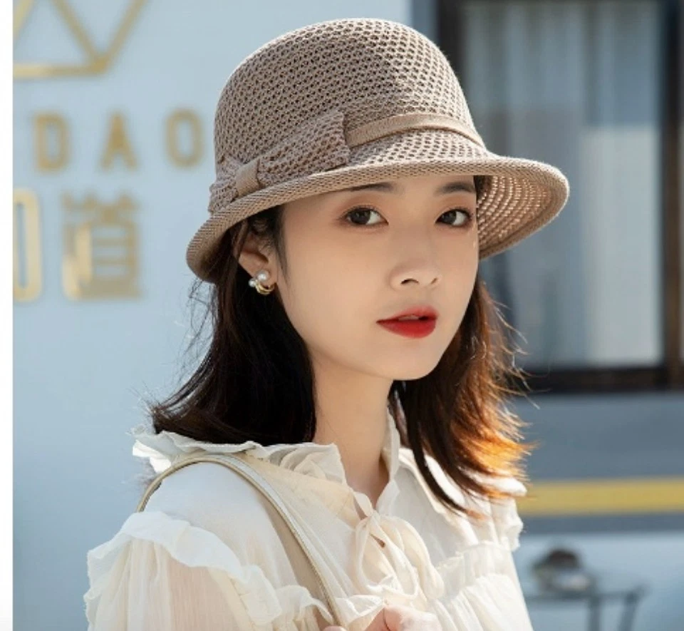 Women's Wide Brim Straw Hat Crochet Straw Bucket Hat Cotton
Opens in a new window or tab