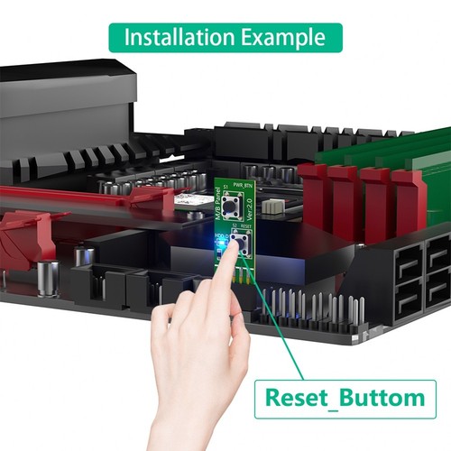 Adaptateur carte réinitialisation/marche/arrêt 2x5 broches pour PC de bureau-Motherbo2943 - Photo 4/6