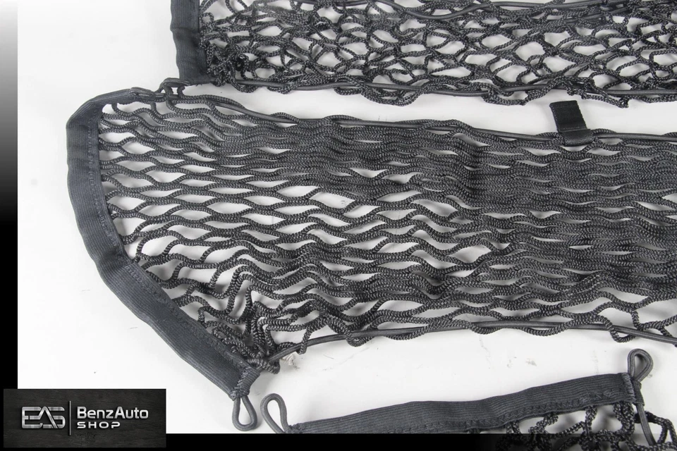 Juego de 3 redes de carga para maletero Mercedes R230 SL55 AMG SL500 negras OEM Foto 4 de 4