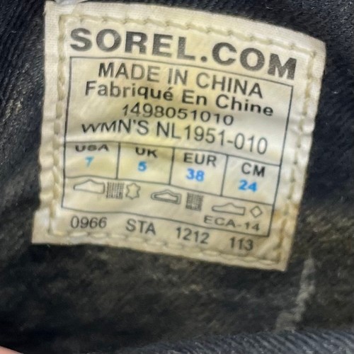 Sorel Joanie Keilabsatz Peeptoe Canvas Schnürsandale Bootie (7) - Bild 7 von 9