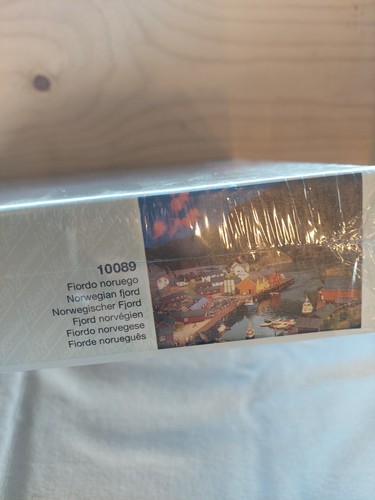 Vtg Educa 1500 Pc Puzzle #10089 Nusfjord Norway Multi-language 1998 - Picture 2 of 5