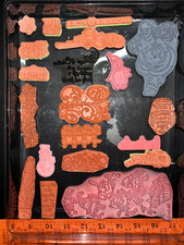  Lot of 20 Holiday Unmounted Rubber Stamps