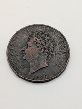 1826 Half Penny Coin. King George IV British 