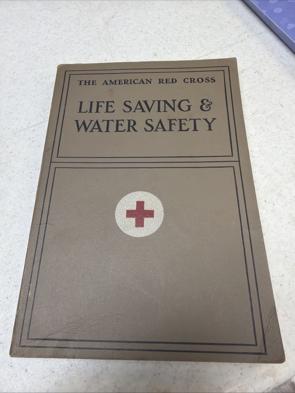 Vintage The American Red Cross Life Saving & Water Safety Book 1937 - Good