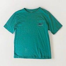 Vineyard Vines Youth T Shirt Sz M 12-14 Teal Green Pineapple Whale Graphic Tee