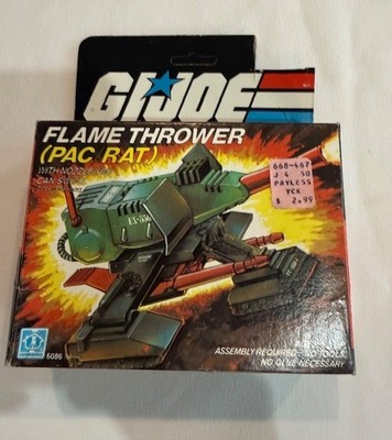 1983 G.I. Joe PAC / RAT Flamethrower WITH 1984 Blowtorch with Red File Card