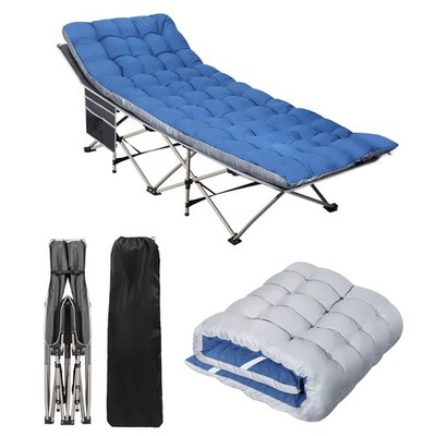 Portable Camping Cot with Mattress - Outdoor Folding Heavy Duty Sleeping Bed ...