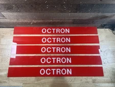 Vintage Plastic Gas Station Sign Placard “Octron”