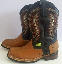 Cheyenn The King Square Toe Cowboy Western Leather Boots Boy's Size 5.5 US