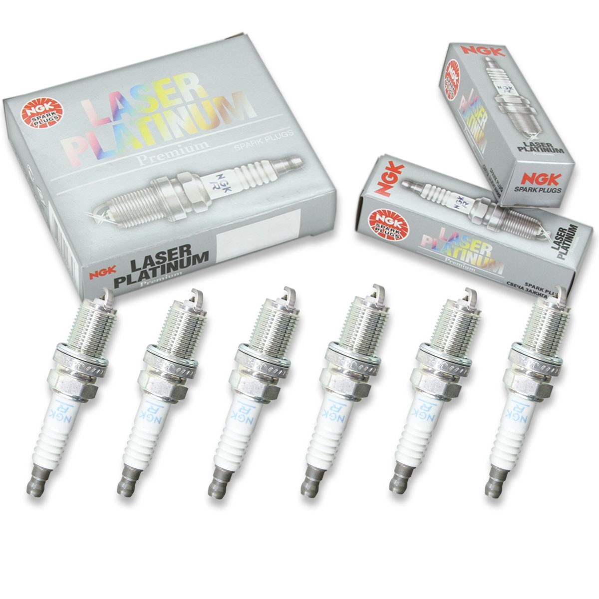 6 pcs NGK Laser Platinum Spark Plugs for 2006-2010 Hyundai Sonata 3.3L V6 - hg