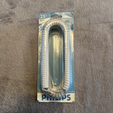 Philips 25 Foot Coil Cord Handset to Phone Almond Vintage NOS SWL4160/17