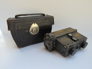 19. Jh. Jules Richard Verascope mit Originalverpackung Stereokamera