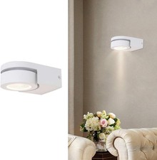 LED Modern Wall Light, Adjustable Wall Spotlight 60° 3000K Warm White Indoor