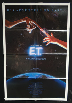 E.T. The Extra-Terrestrial Poster 1982 One Sheet 27 x 41 Original Folded NSS