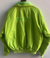Vintage 70s 80s Ferrari Magnet Meralli Sport Jacket Reversible Neon Sz Large