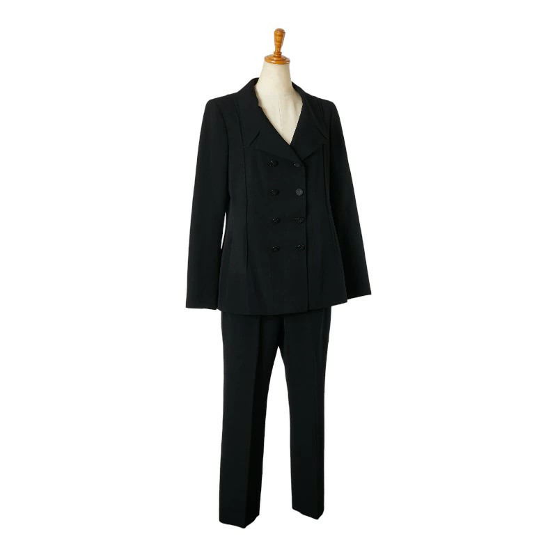 CHANEL Coco Mark Button Jacket Double Slacks Set … - image 1
